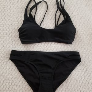 Black Bikini Swimsuit Set